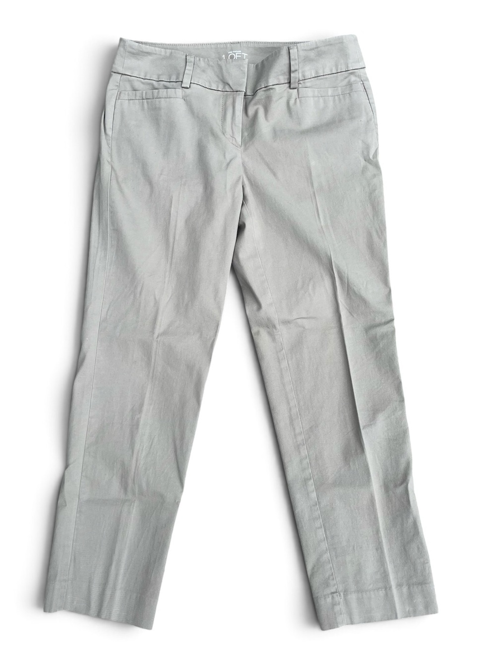 LOFT Light Gray Women’s Chinos - Straight Leg